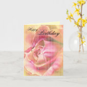 Carte d'anniversaire rose jaune rose (Fleur jaune)