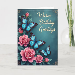 Carte d'anniversaire Rose Joyeuse