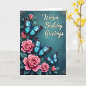 Carte d'anniversaire Rose Joyeuse (Fleur jaune)