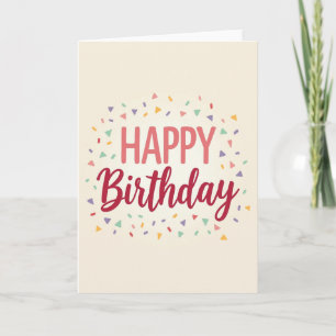 Carte d'anniversaire rose joyeuse