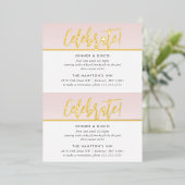 CARTE D'ANNIVERSAIRE rose pâle pois dorés (Debout devant)