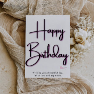 Carte d'anniversaire rose pour elle