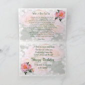 Carte d'anniversaire rose pour maman (Intérieur)