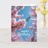 Carte d'anniversaire Rose Printemps (Fleur jaune)