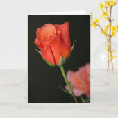 Carte d'anniversaire Rose romantique (Fleur jaune)