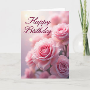 Carte d'anniversaire Rose Rose
