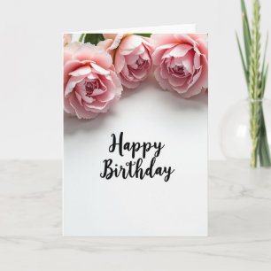 Carte d'anniversaire Rose Rose Pink