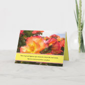 Carte d'Anniversaire Rose Rouge Jaune Orange (Dos)