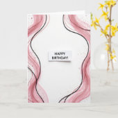 Carte d'anniversaire Rose Shimmer (Fleur jaune)
