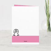 Carte d'anniversaire rose standard de Prosecco Lov (Dos)