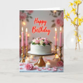 Carte d'anniversaire Rose Sugar (Fleur jaune)