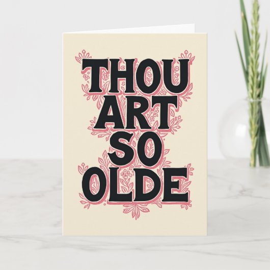 Carte d'anniversaire Rose Vintage (Devant)