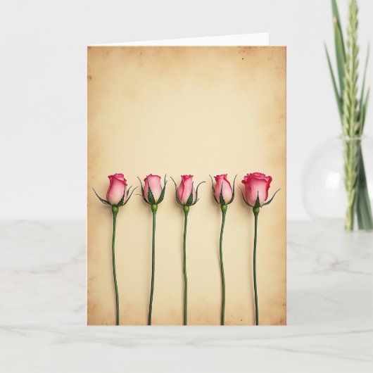 Carte d'anniversaire Rosebud Art (Devant)