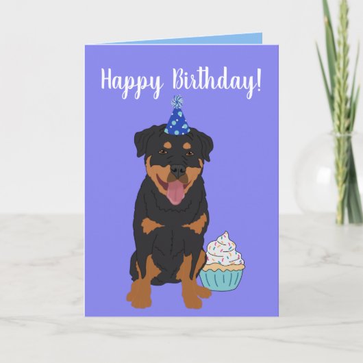 Carte d'anniversaire Rottweiler (Devant)
