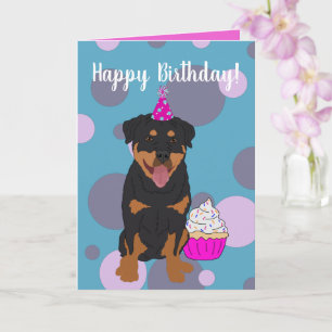 Carte d'anniversaire Rottweiler