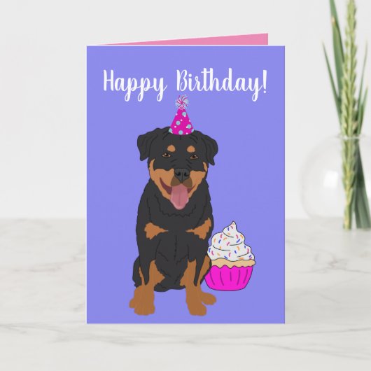 Carte d'anniversaire Rottweiler (Devant)