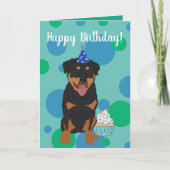 Carte d'anniversaire Rottweiler (Devant)