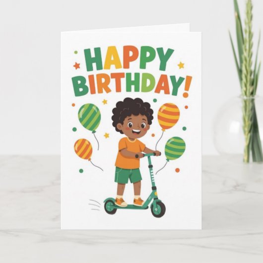 Carte d'anniversaire roue-ment amusante (Devant)