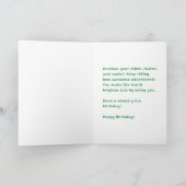 Carte d'anniversaire roue-ment amusante (Intérieur)