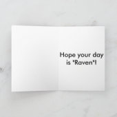 Carte d'anniversaire rouge de Raven (Intérieur)