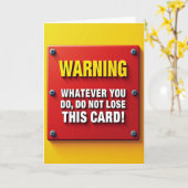 Carte d'anniversaire rouge gras (Fleur jaune)