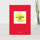 Carte d'Anniversaire Rouge Jaune mignonne Fille Ca (Dos)