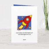 Carte d'anniversaire rouge rouge jaune bleu (Dos)