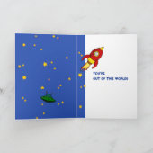 Carte d'anniversaire rouge rouge jaune bleu (Intérieur)