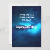 Carte d'anniversaire Royal Blue Outer Space (Devant)