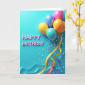 Carte d'anniversaire Ruban (Fleur jaune)