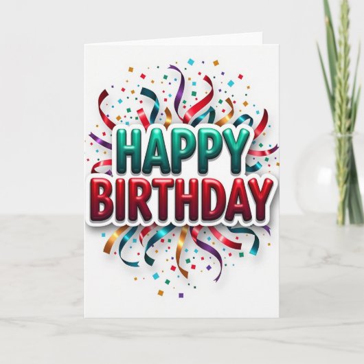 Carte d'anniversaire Rubis Émeraude (Devant)