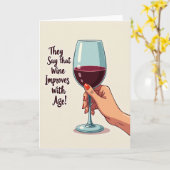 Carte d'anniversaire Ruby Drink (Fleur jaune)