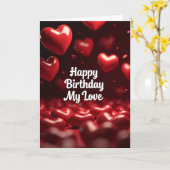 Carte d'anniversaire Ruby Hearts (Fleur jaune)