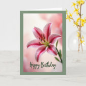 Carte d'anniversaire Ruby Striation (Fleur jaune)