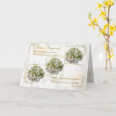 Carte d'anniversaire russe avec fleurs marguerites (Fleur jaune)