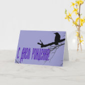 Carte d'anniversaire russe peu commune avec Raven (Fleur jaune)