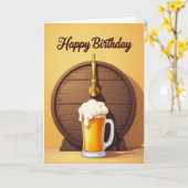 Carte d'anniversaire Rustic Brew (Fleur jaune)