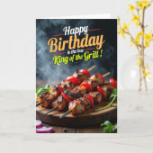 Carte d'anniversaire Rustic Grill (Fleur jaune)