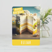 Carte d'anniversaire rustique (Debout devant)