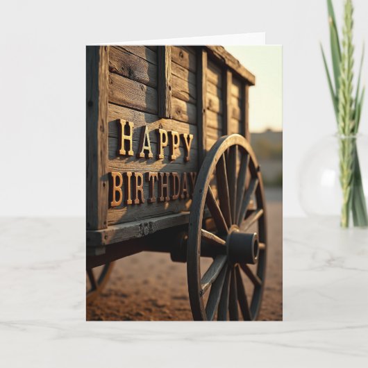 Carte d'anniversaire rustique (Devant)