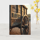 Carte d'anniversaire rustique (Fleur jaune)