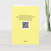 Carte d'anniversaire Rustique Daffodique (Dos)