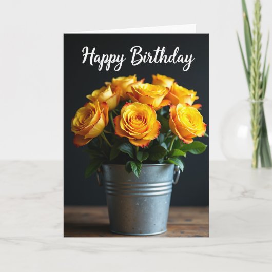 Carte d'anniversaire rustique festive (Devant)