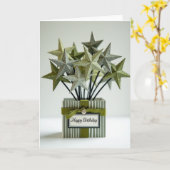 Carte d'anniversaire Sage Star (Fleur jaune)