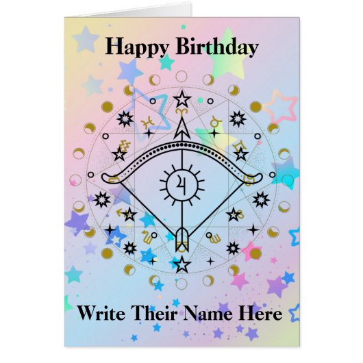 Carte d'anniversaire Sagittarius Astrology 22 nove (Devant)