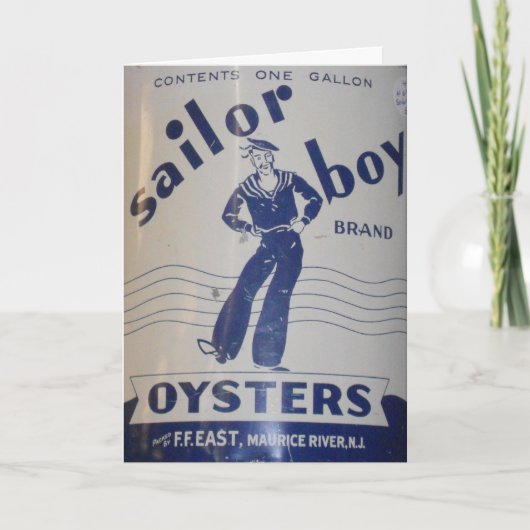 Carte d'anniversaire "Sailor Boy Oysters" (Devant)