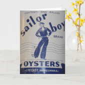 Carte d'anniversaire "Sailor Boy Oysters" (Fleur jaune)