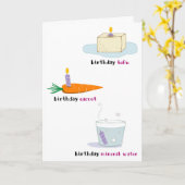 Carte d'anniversaire saine de nourriture (Fleur jaune)