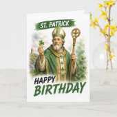 Carte d'anniversaire Saint-Patrick (Fleur jaune)