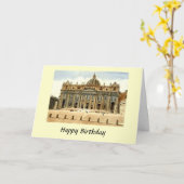 Carte d'anniversaire - Saint-Pierre, Rome (Fleur jaune)